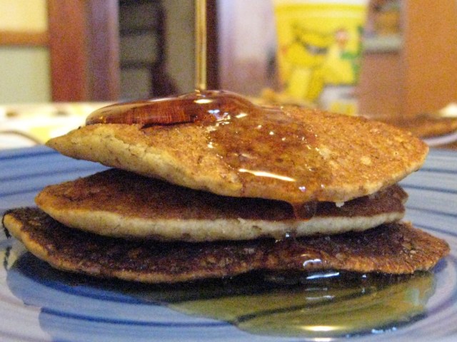 Banana pancakes with syrup Banana pancakes with syrup
