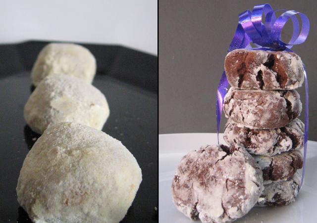 Russian Teacakes and Chocolate Crinkles