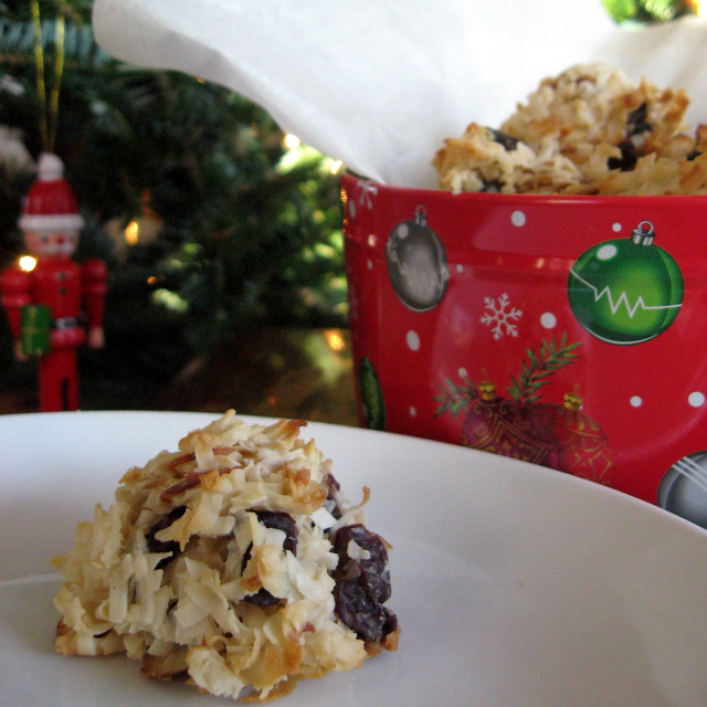 Coconut Cherry Almond Kisses 