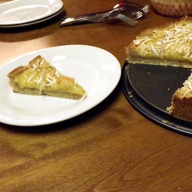 Banana, Pineapple and Coconut make this tart truly tropical